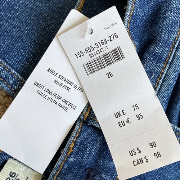 NWT Abercrombie and Fitch The Ankle Straight Ultra High Rise - Picture 5 of 5
